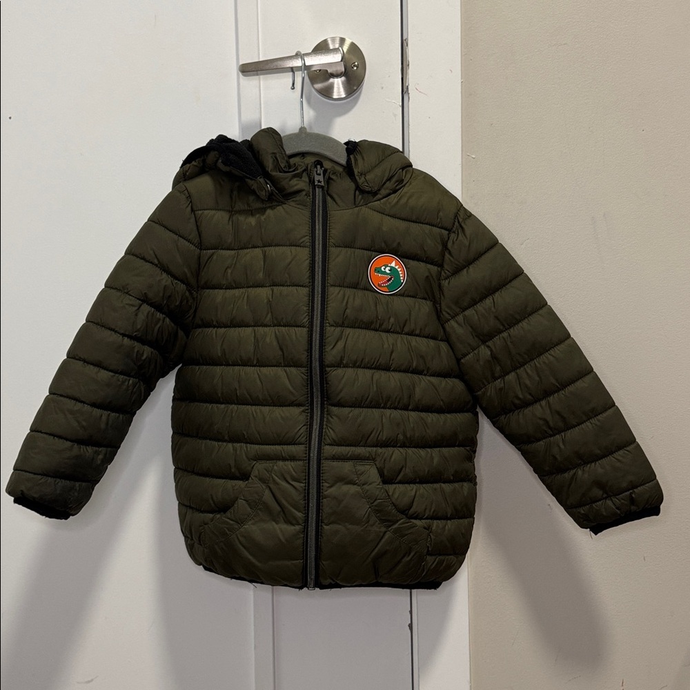 Kids Olive Puffer Jacket